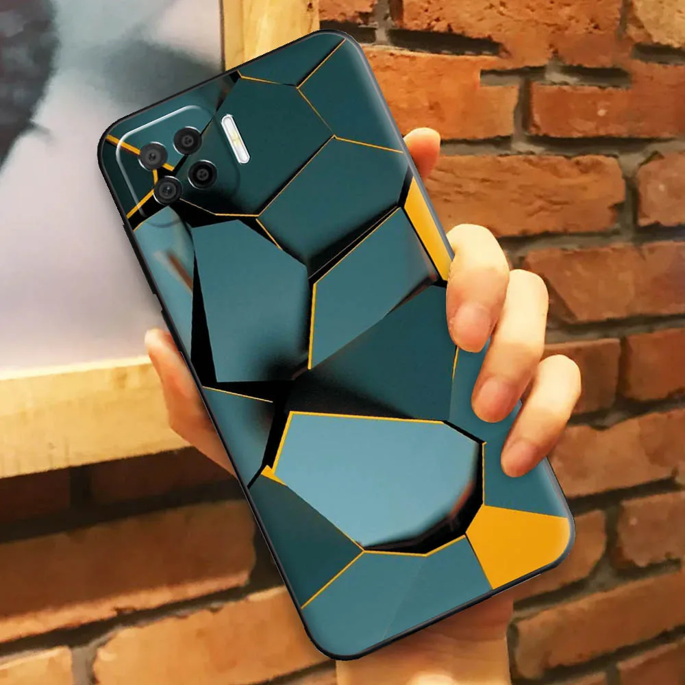 Чехол OPPO F17 Pro для Reno 4 Lite 4F черный мягкий бампер из ТПУ чехол телефона s Oppo A93