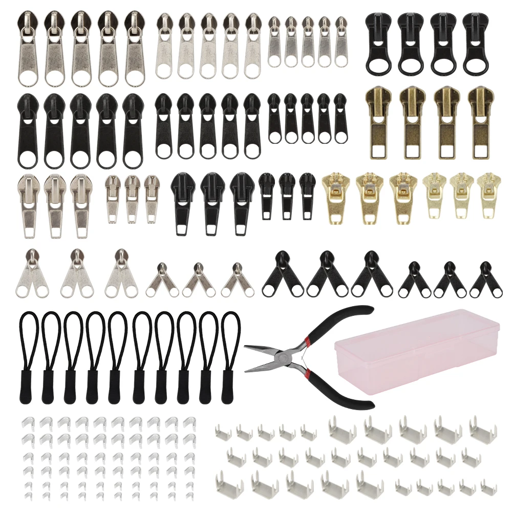 

Universal Instant Fix Zipper Repair Kit 3# 5# 8# Zipper Slider Rescue Instant Repair Head Replacement Zip Slider for Clothing