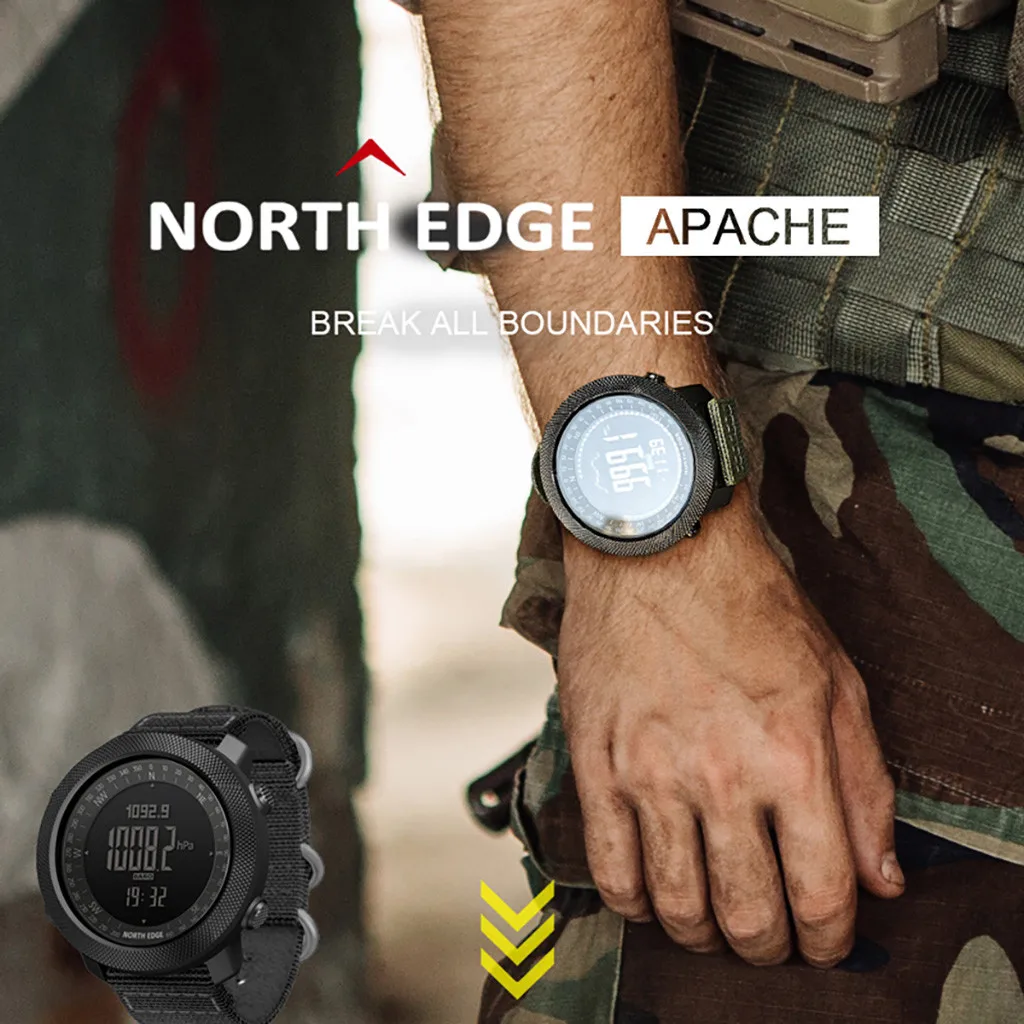 Мужские спортивные Смарт часы NORTHEDGE APA CHE на Android IOS цифровые наручные с GPS 5 АТМ