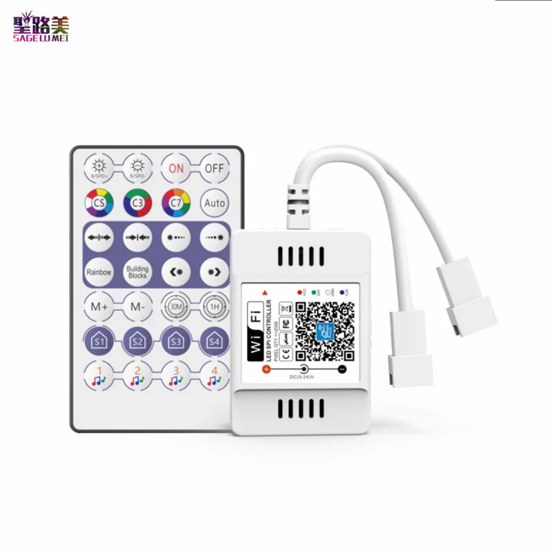 Светодиодный SPI Управление Экшн камера с Wi Fi подключением DC5V 24V DC12V SK6812 WS2811 2812 1903ic