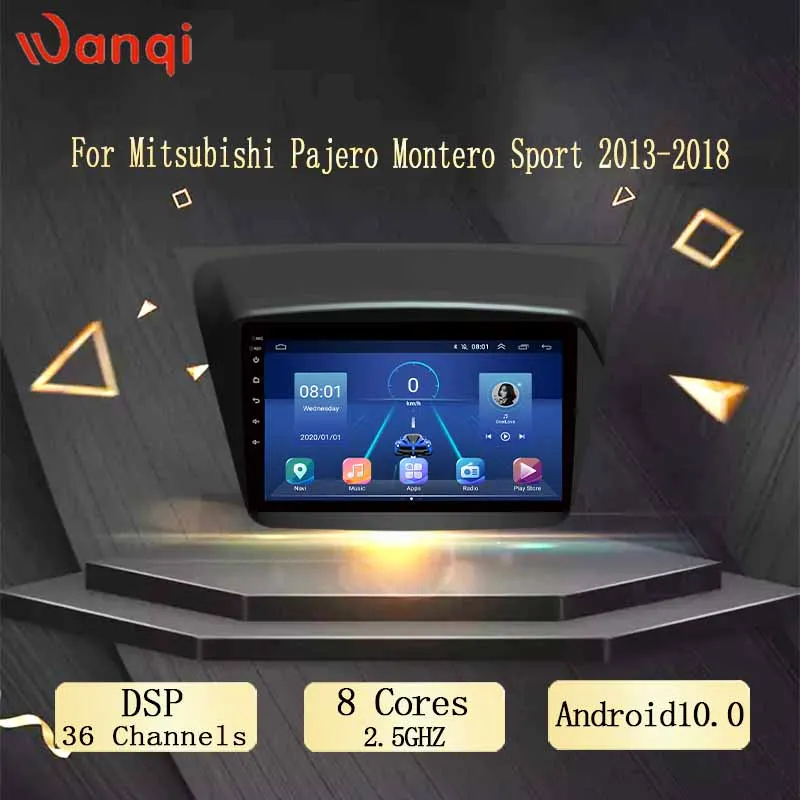 9 дюймовый 2.5D экран Wanqi 10 0 автомобильный DVD GPS навигатор для Mitsubishi Pajero Montero Sport 2013 2018