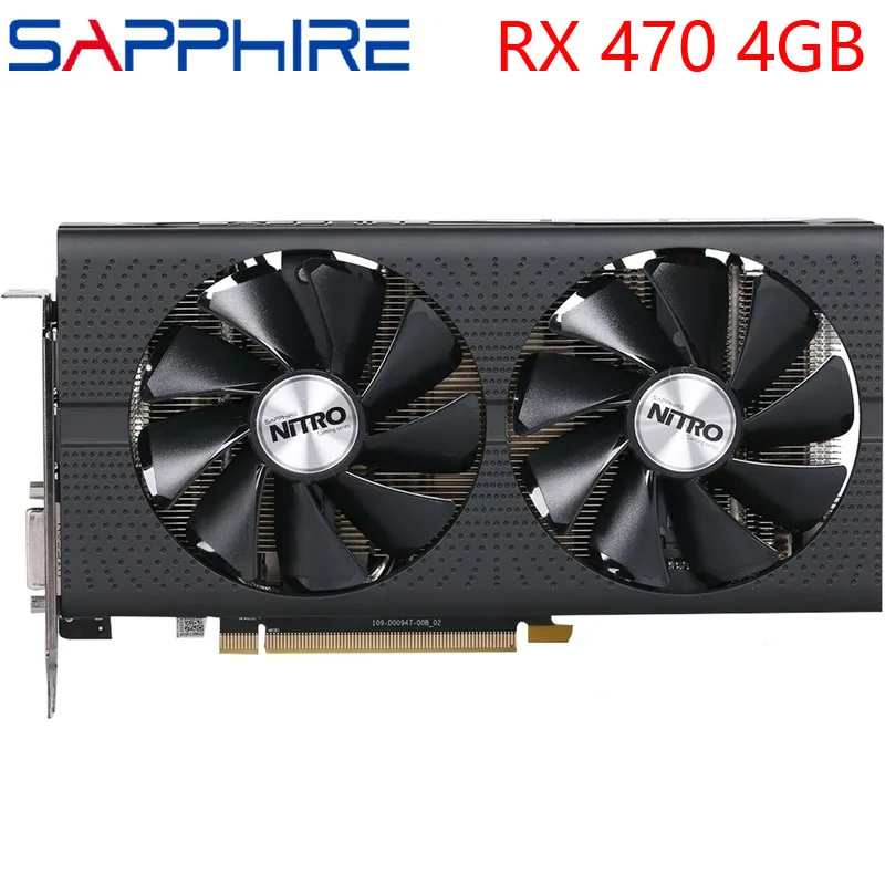SAPPHIRE Video Card RX 470 4GB 256Bit GDDR5 Graphics Cards for AMD RX 400 series VGA Cards RX470 DisplayPort 570 580 480 Used