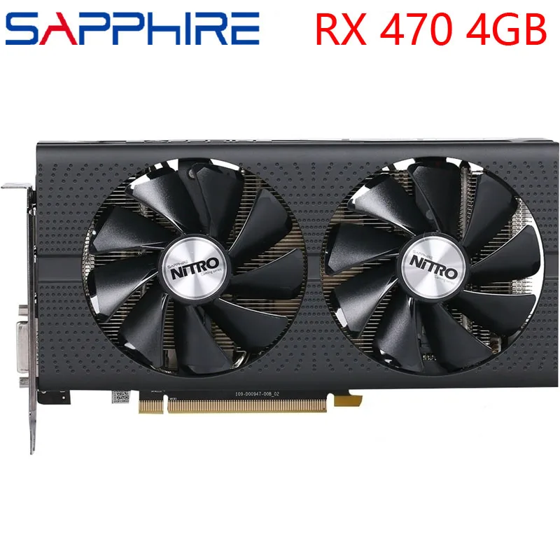 Видеокарта SAPPHIRE RX 470 4 Гб 256 бит GDDR5 видеокарты для AMD 400 серии VGA карты RX470 DisplayPort 570 580