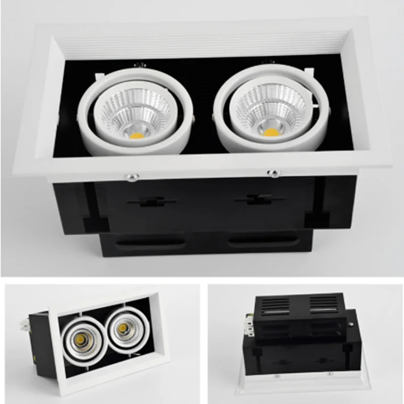 Встраиваемые светодиодные потолочные светильники с COB матрицей 10 Вт 20 лампы