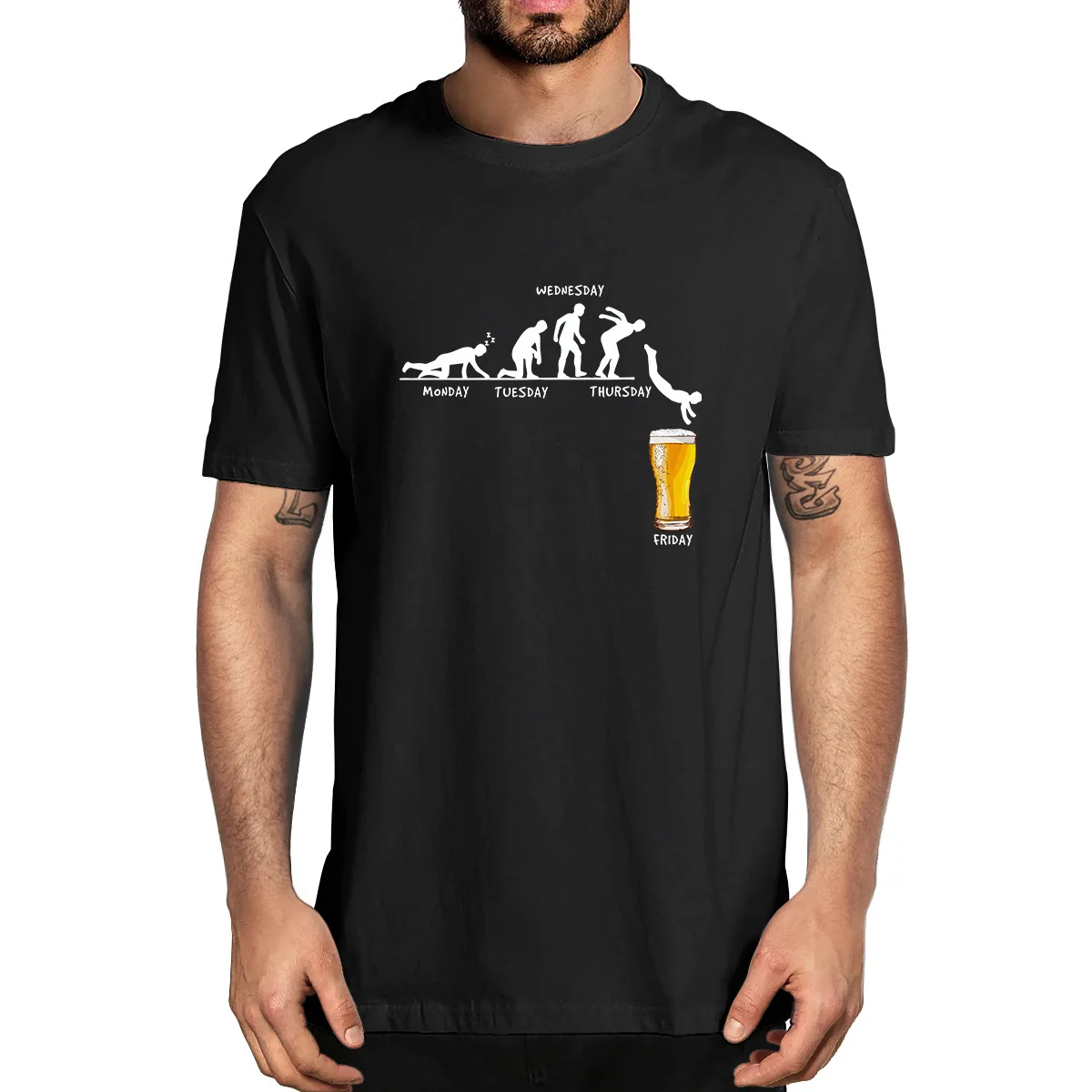 Забавная Летняя мужская футболка с коротким рукавом из 100% хлопка надписью Week Craft