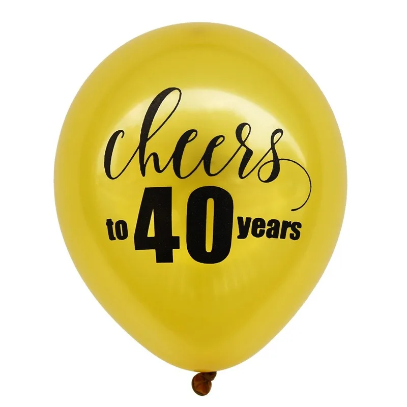 

10inch 30 40 Years Latex Balloons Cheers Beer Ballon Happy Brithday Decoration Anniversaire Helium Ball Wedding Party Supplies