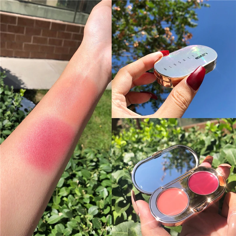 

Cream Matte Face Blush Makeup Cheek Blusher Palette Long Lasting Nude Facial Make Up Natural Blusher Cosmetic