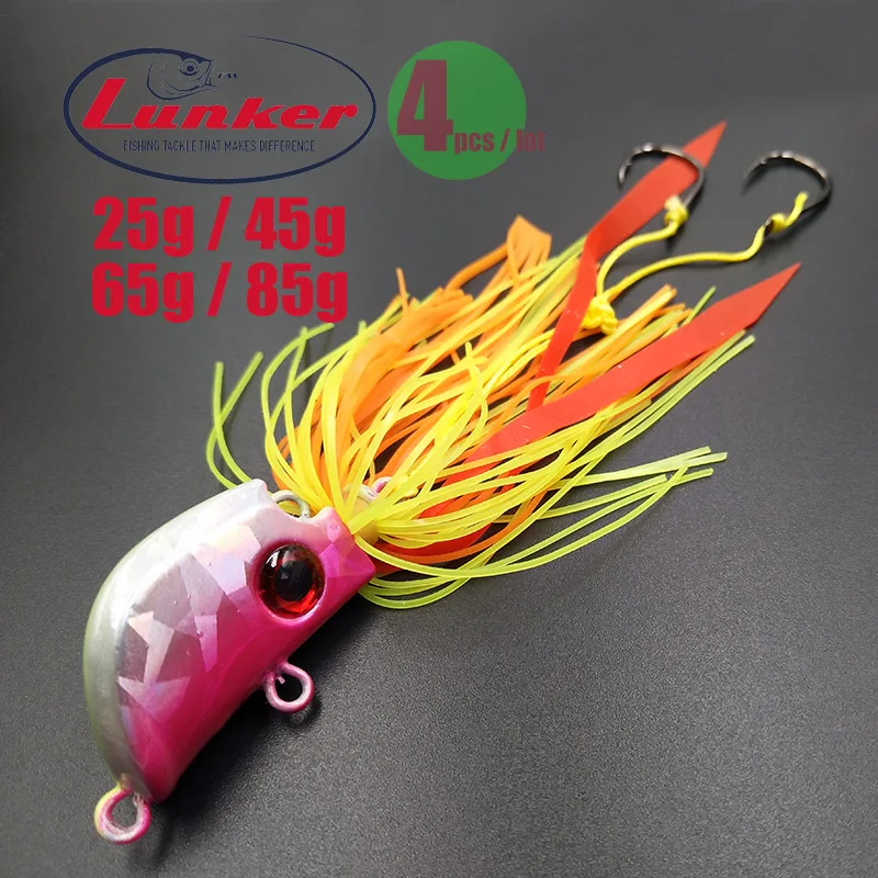 Lunker madai tai kabura rubber 25 г 45 65 85 металлическая медленная голова джига красные Снэппер