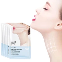10pcs neck anti wrinkle anti aging masks hydrating goat milk hexapeptid neck lift firming whitening collagen neck patch membrane