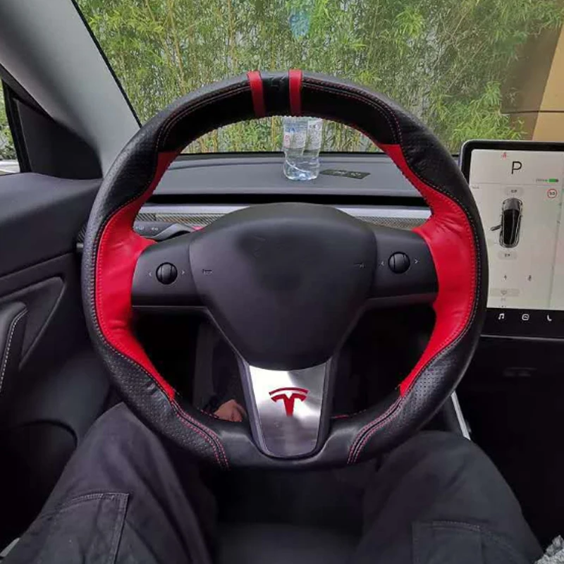 Подходит для рулевого колеса Tesla model 3 нашивка из алюминиевого сплава внутренние