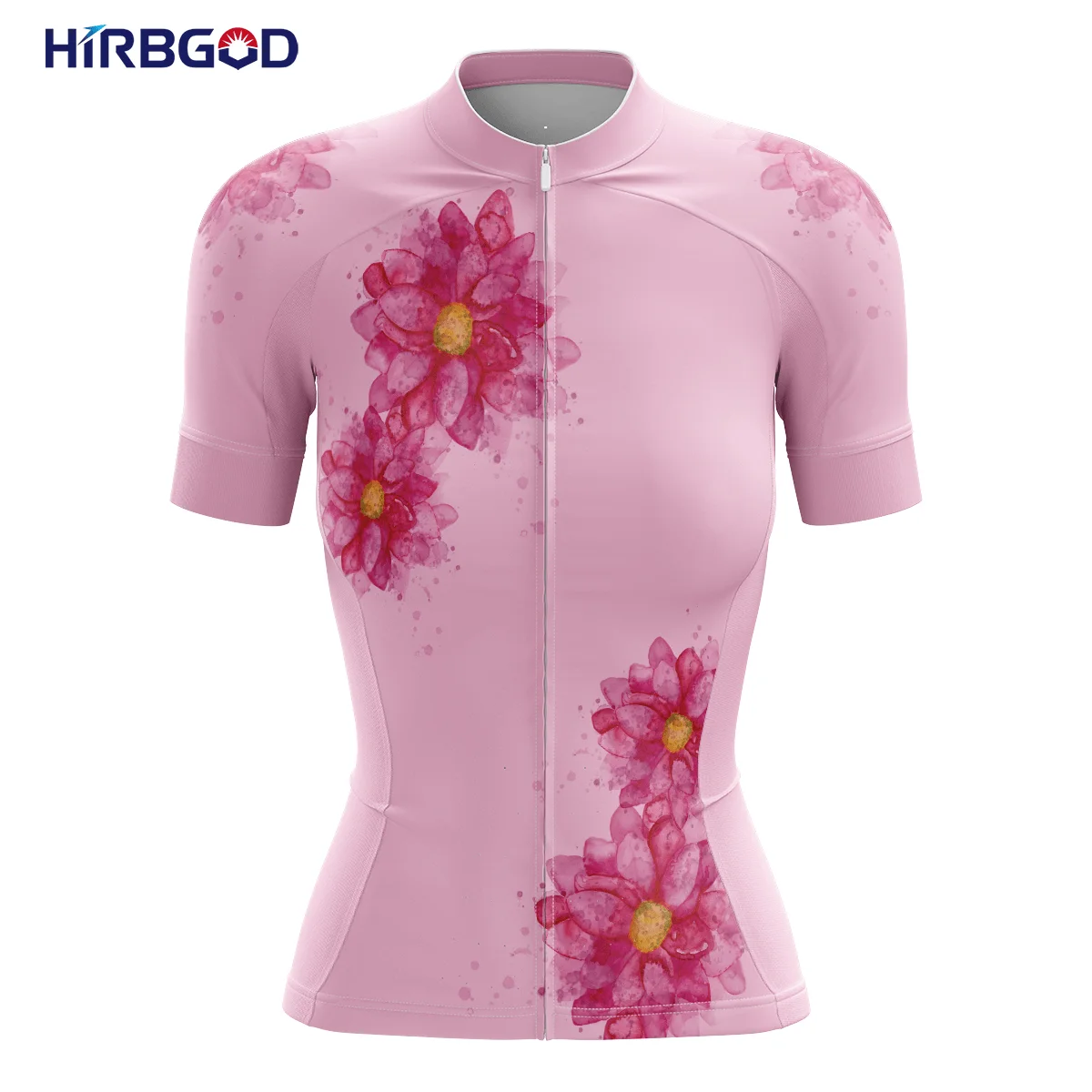 

HIRBGOD 2021 Ladies Sports Shirt, Outdoor Bicycle Tops, Close-Fitting and Breathable Women's Cycling Jersey,TYZ799-01