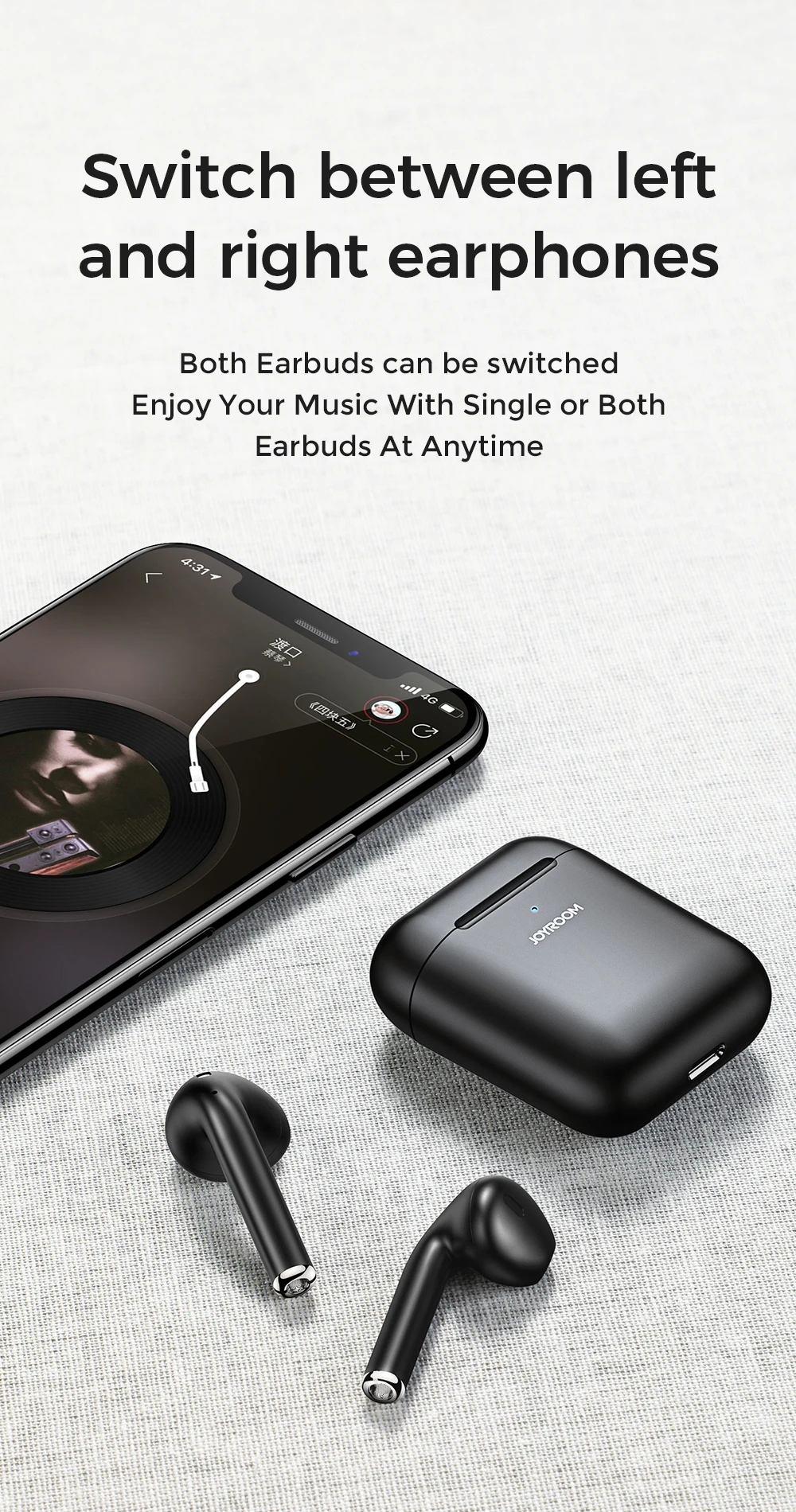 Joyroom T03S светильник версия Bluetooth 5,0 наушники-вкладыши с выдвижным окном гарнитура Беспроводное зарядное устройство Touch True TWS бинауральные наушники
