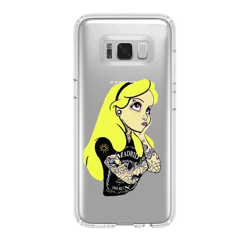 Мягкий ТПУ чехол для телефона с рисунком девушки панк жасмин принцесса SamsungNOTE10 S10