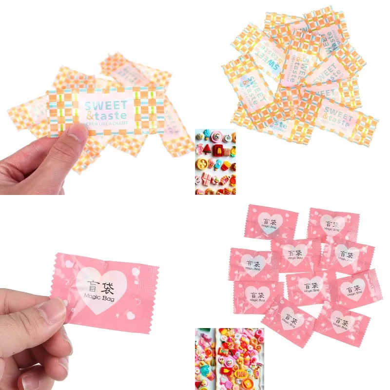 

10Pcs Lucky Bag Flat back Resin Kawaii Simulation Cartoon Mini Food Drinking Bottles Blind Bags Dollhouse Play Toy DIY Scrapbook
