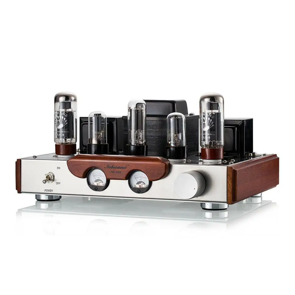 Новейший Nobsound EL34 усилитель клапанной трубки стерео Hi-Fi одноконцевый усилитель мощности класса A высококачественный матовый металлический панельный усилитель - Цвет: Standard version