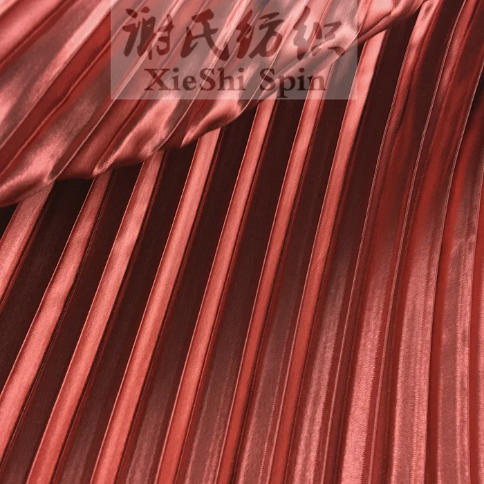 Ткань складчатая электрооптическая на 3 метра в полоску, аккордеон, орган, скрюченная шелковая атласная юбка-платье.