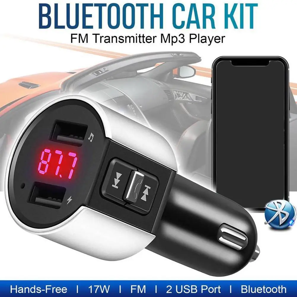 FM-трансмиттер автомобильный с 2 USB-портами и поддержкой Bluetooth 4 | Автомобили