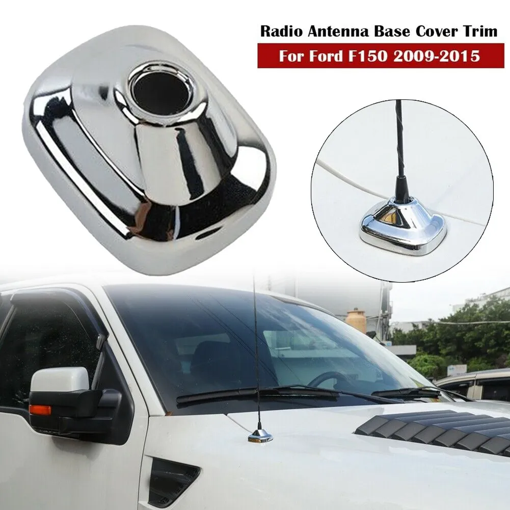 

1PC Chrome Radio Antenna Base Cover Trim For Ford F150 2009-2014 Raptor Radio Antenna Base Cover Trim Accessories