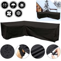 outdoor v shape corner sofa cover waterproof sofa protective cover all purpose home garden rattan furniture dust covers black