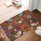 Вильям Моррис, красный коврик с вором клубники, коврик, коврик, подкладка для ног, полиэстер, нескользящий, для входа, кухни, спальни, балкона