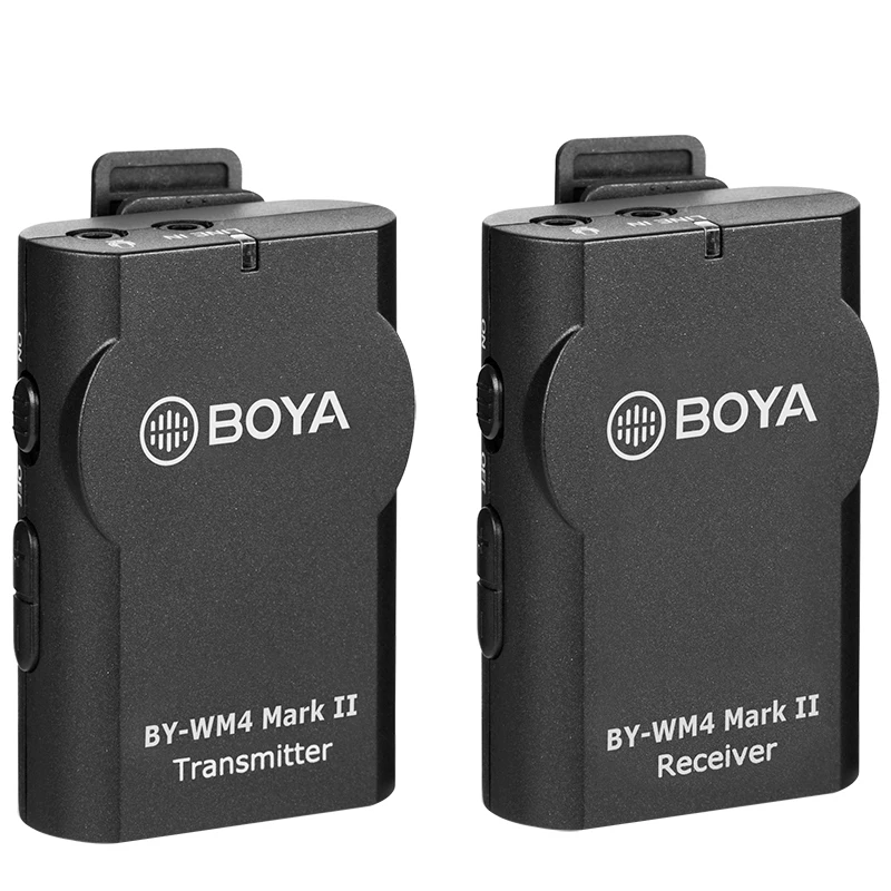 Беспроводной микрофон BOYA от WM4 Mark II Lavalier Система микрофона всенаправленная по 2