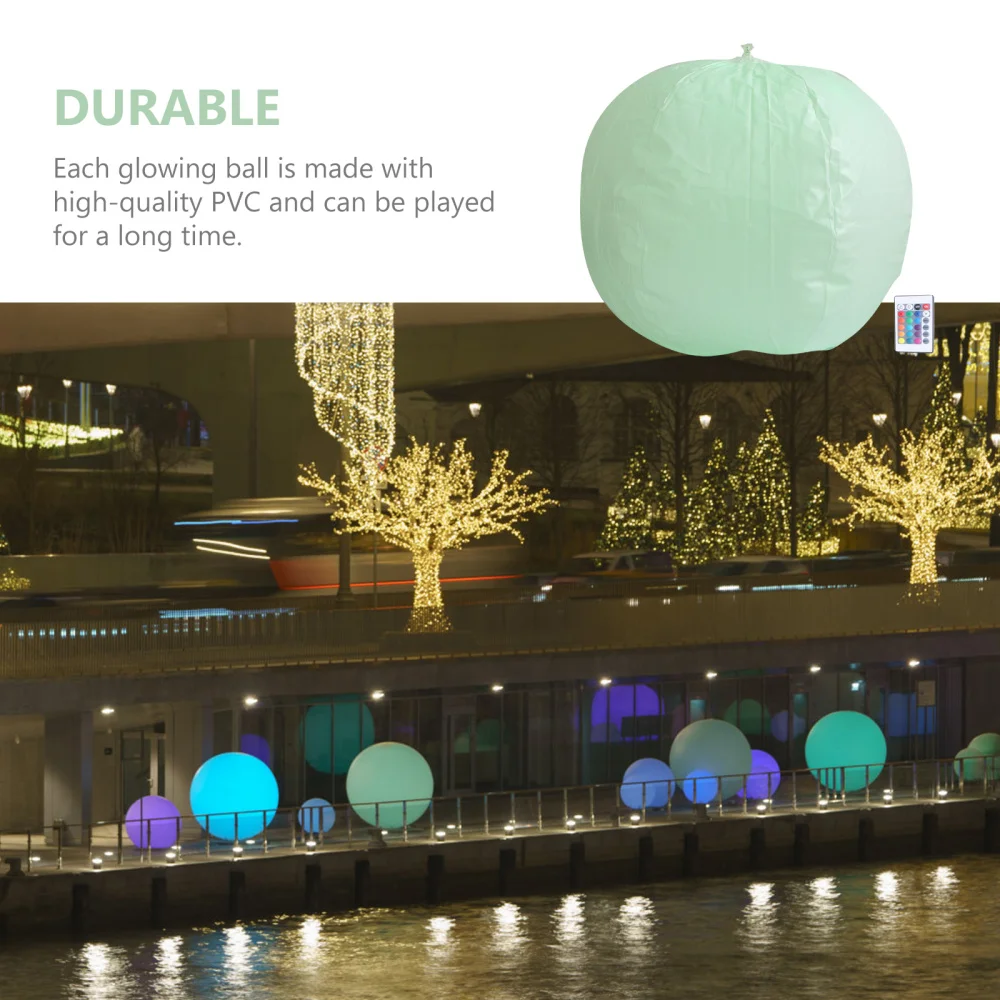 

2pcs 16 Colors Glow Light Pool Floats LED Beach Volleyball Pool