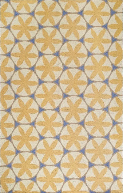 

Stylish Nordic Geometric Flower Yellow Gray Circle Bedroom Living Room Kitchen Door Mat Carpet CustomCustom Size