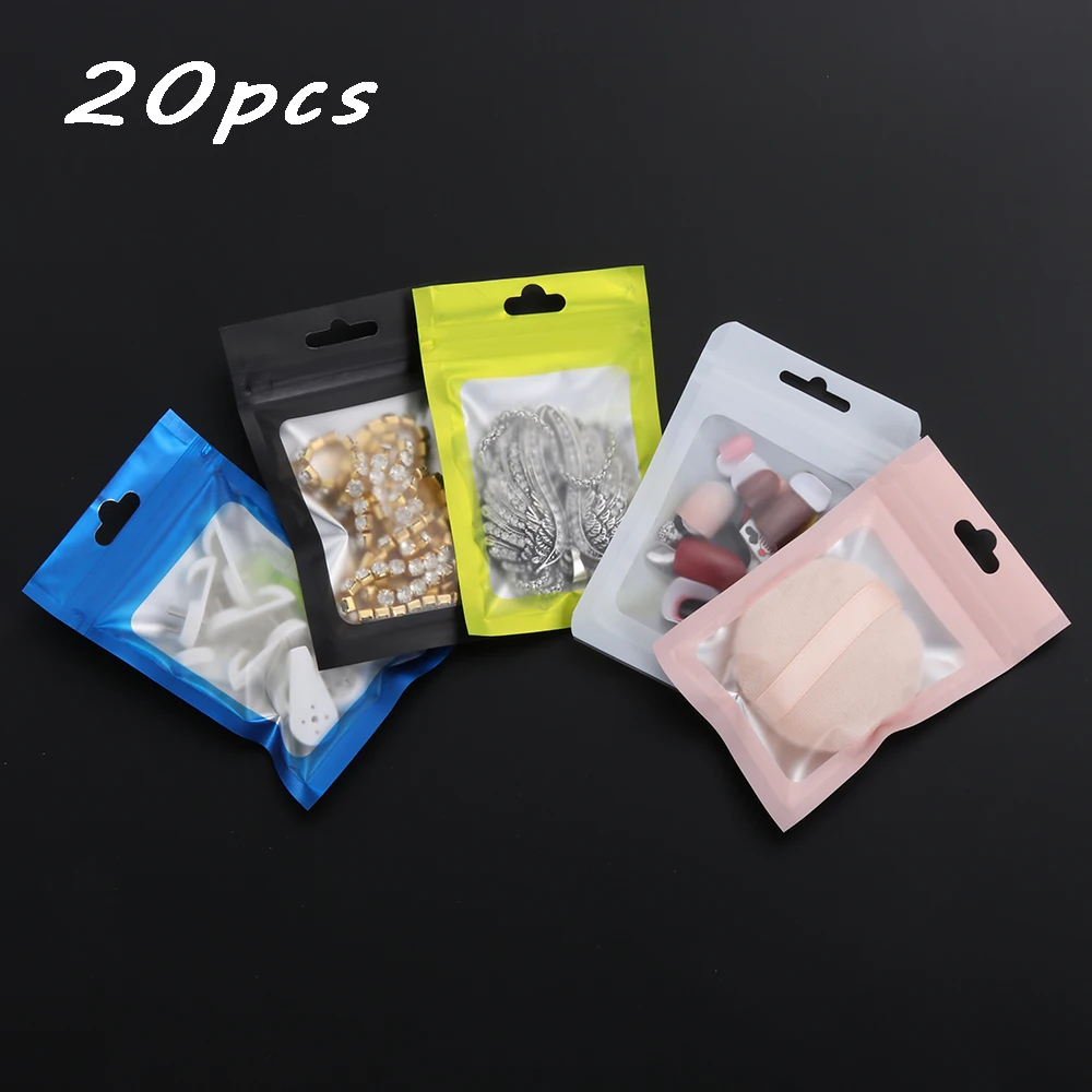 20 шт красочные самоблокирующиеся мешки на молнии из алюминиевой фольги