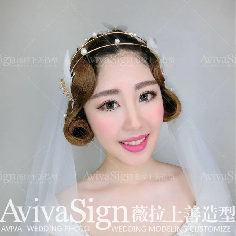 Pearl Headbands Золотой Boho винтажные аксессуары для волос в стиле барокко повязка на голову с перьями Свадебные филиал ободок с рогами Свадебные украшения для волос жемчужная тиара - Окраска металла: Pearl Headbands