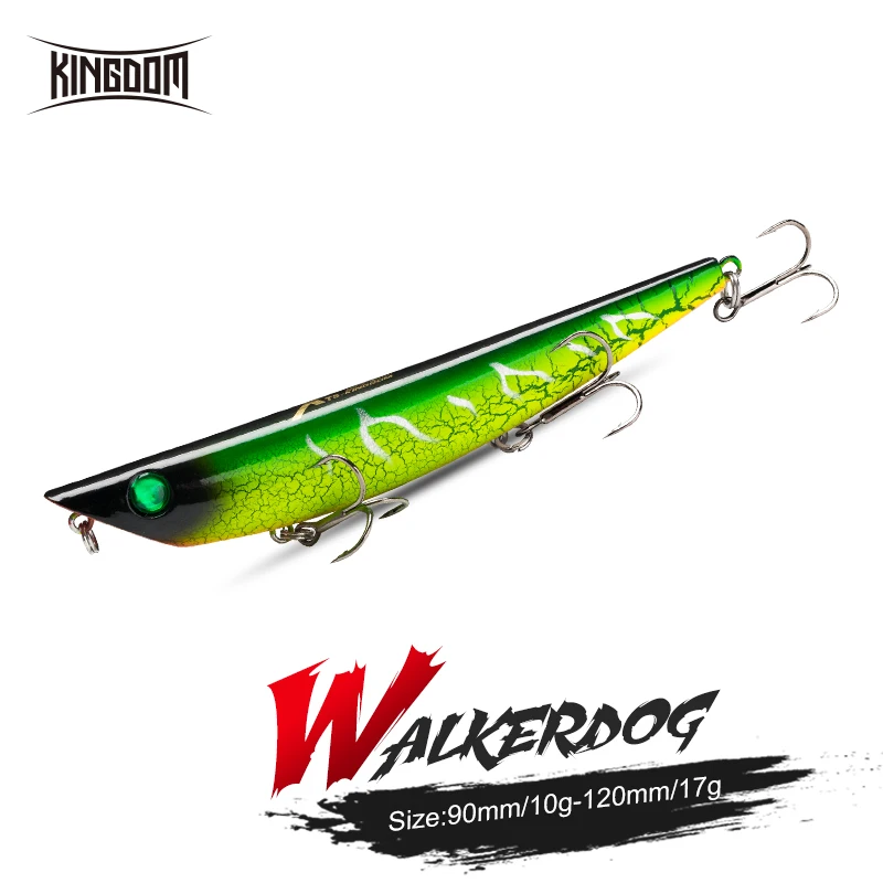 

Kingdom Floating Pencil Fishing Lures 95mm 10g 120mm 17g Topwater Walking Dogs Z-Action Hard Bait Wobblers Fishing Tackle Pesca