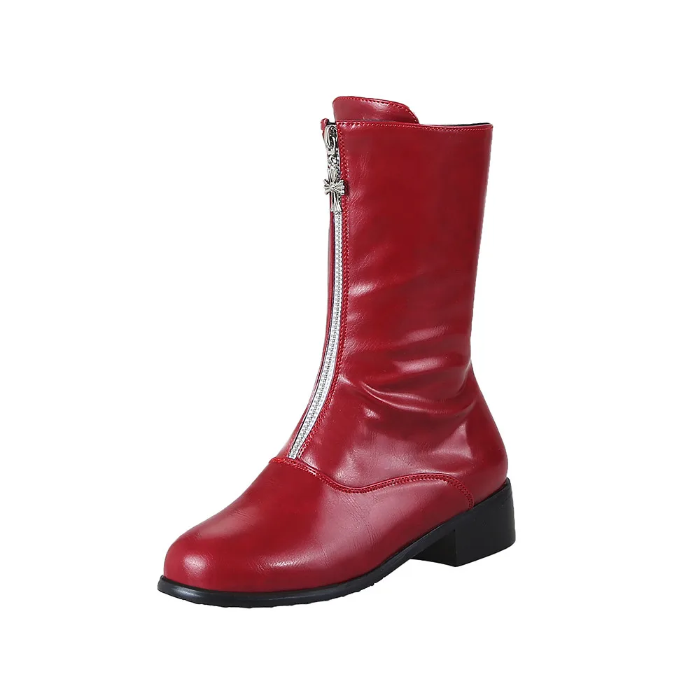 Красивые модные черные ботильоны в европейском стиле Ботинки Martin на плоской