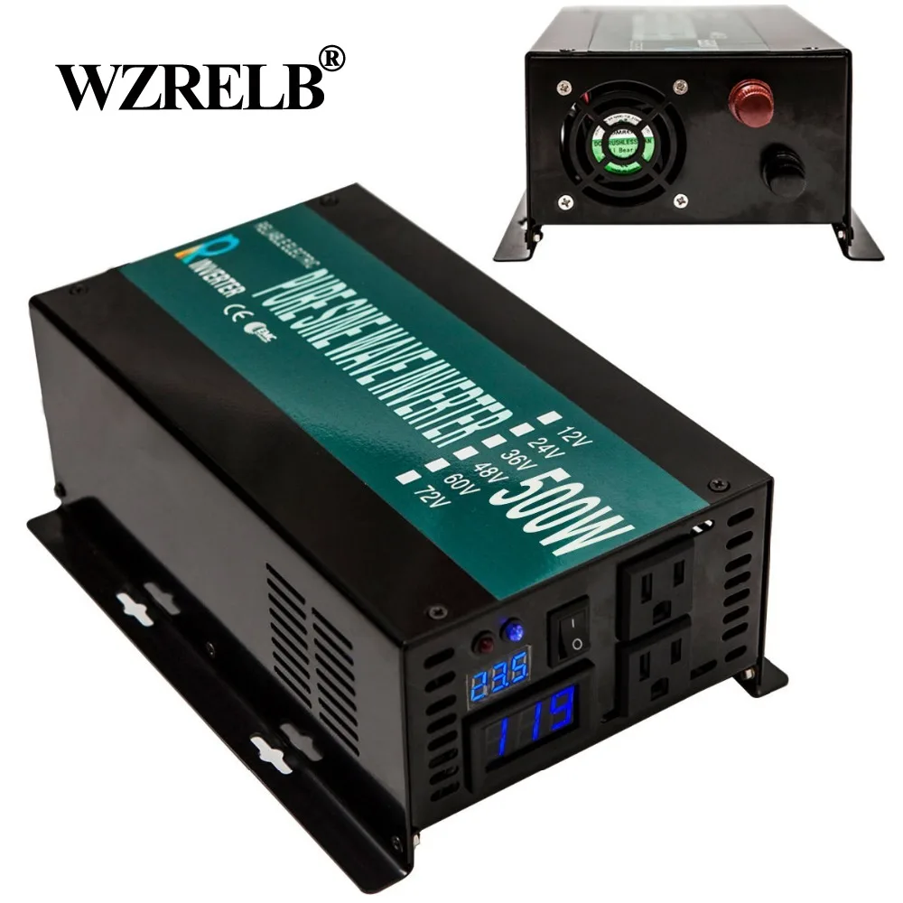 

Full Power Off Grid Pure Sine Wave Solar Inverter 500W 12V to 240V 24V/48V DC to 120V/220V/230V ACCar Power Inverter Battery