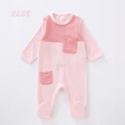 Детская одежда с длинным рукавом для девочек и мальчиков, Пижама унисекс, комбинезон для новорожденных, комбинезон с карманами, комбинезон, наряд