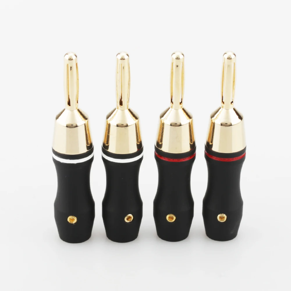 8xAudiocrast BL002 позолоченный штекер типа банан HiFi высококачественные штекеры для акустического кабеля AV усилитель Easy Fix динамик s HiFi усилитель
