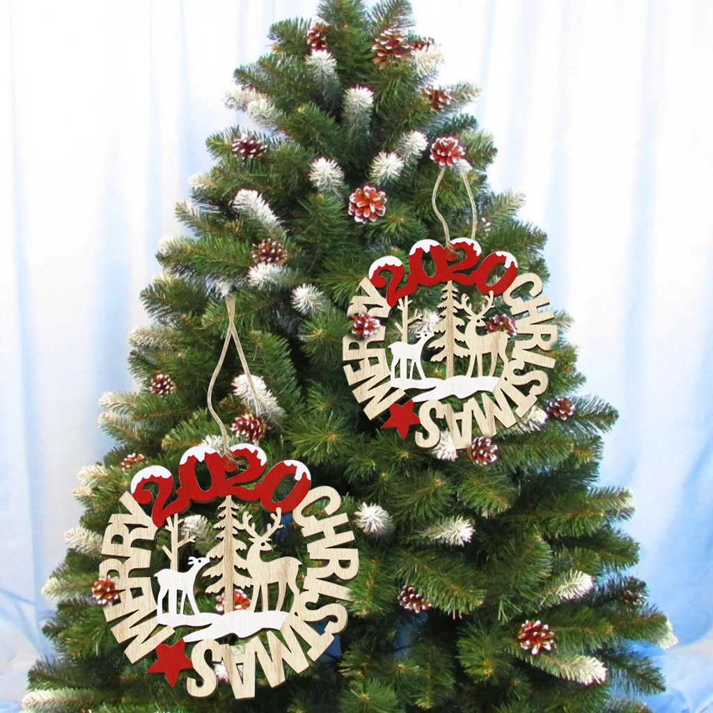 Елочные Игрушки для украшения деревянная новогодняя елка украшения рождественские деревянные украшения