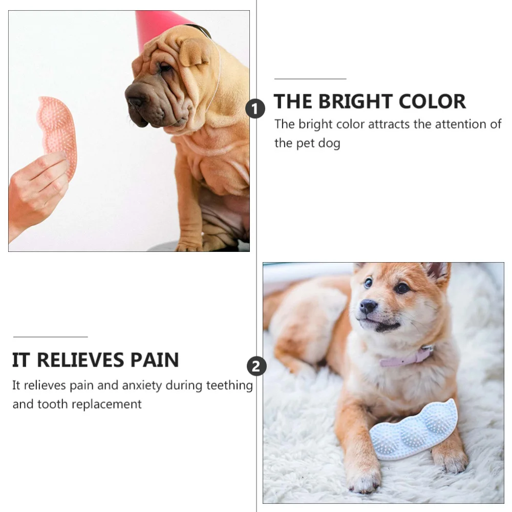 

2Pcs Pet Dog Bite Chew Molar Teething Funny Plaything Pet Supplies
