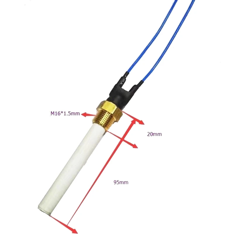 

220V 300W M16x1.5mm Ceramic Igniter Heating Plug for Biomass Wood Pellet Furnace Stove Oven Heater