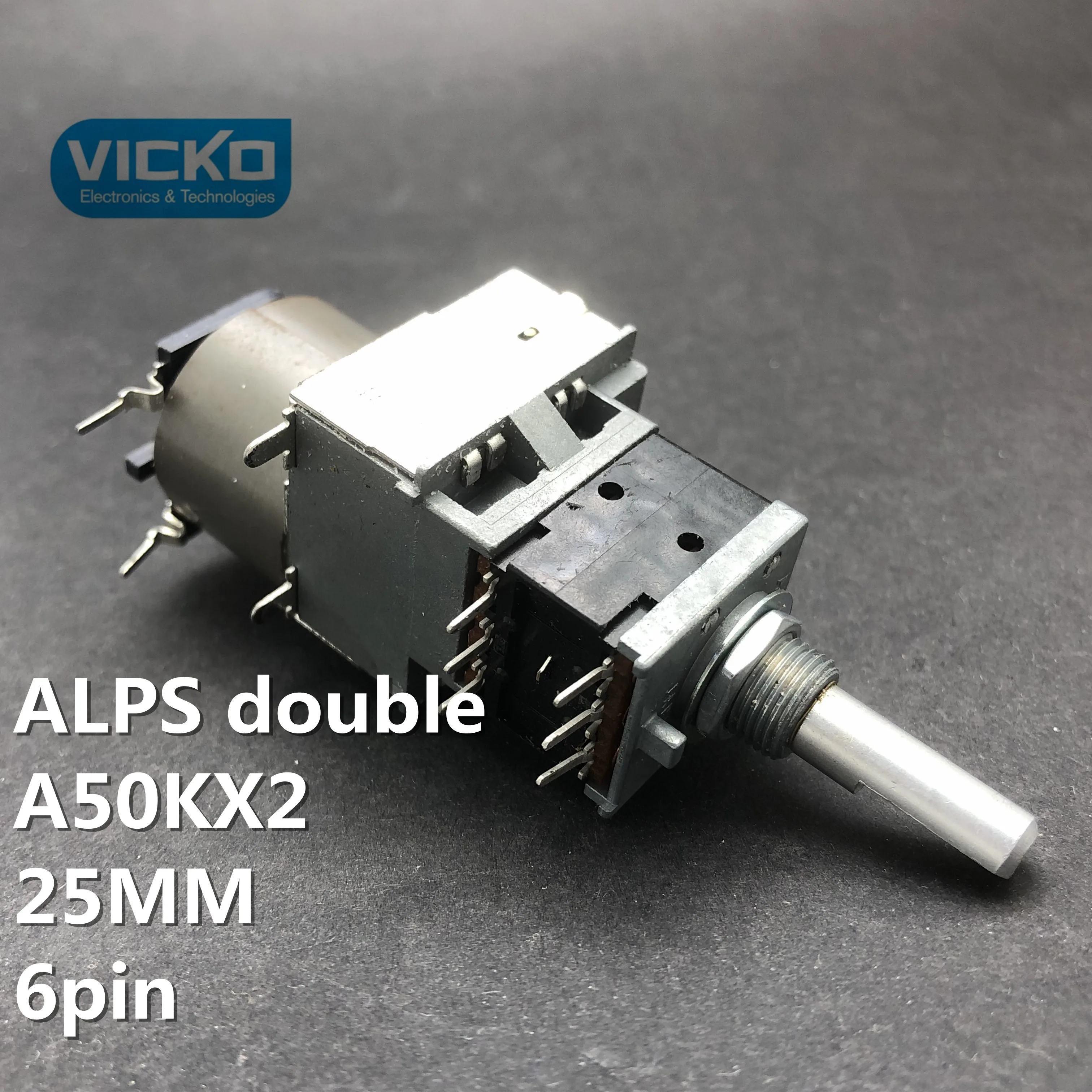 [YK] Япония ALPS 50KAX2 A50K вал 25 мм 18 мотор двойной потенциометр A50KX2 Длина ручки 25MMF