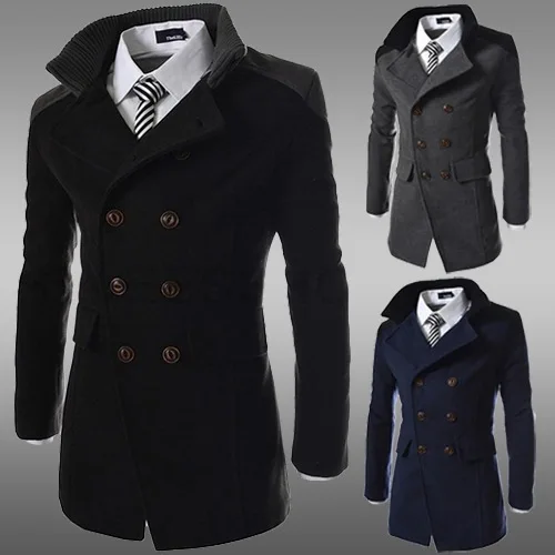 

Walson Whole Men's Dust Coat mens overcoat winter men's trench coat long trench coats