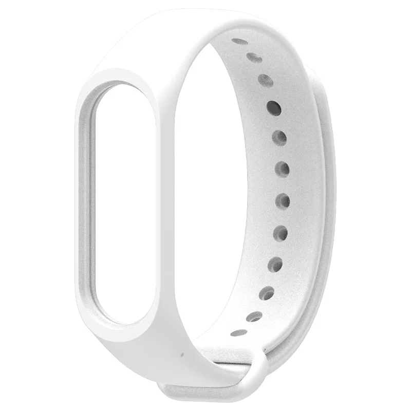 Mi jobs mi Band 3 ремешок силиконовый ремешок для Xiaomi mi ремешок 3 ремешок для браслета mi Band 3 красочные браслеты Смарт-браслет mi band 3 - Цвет: White