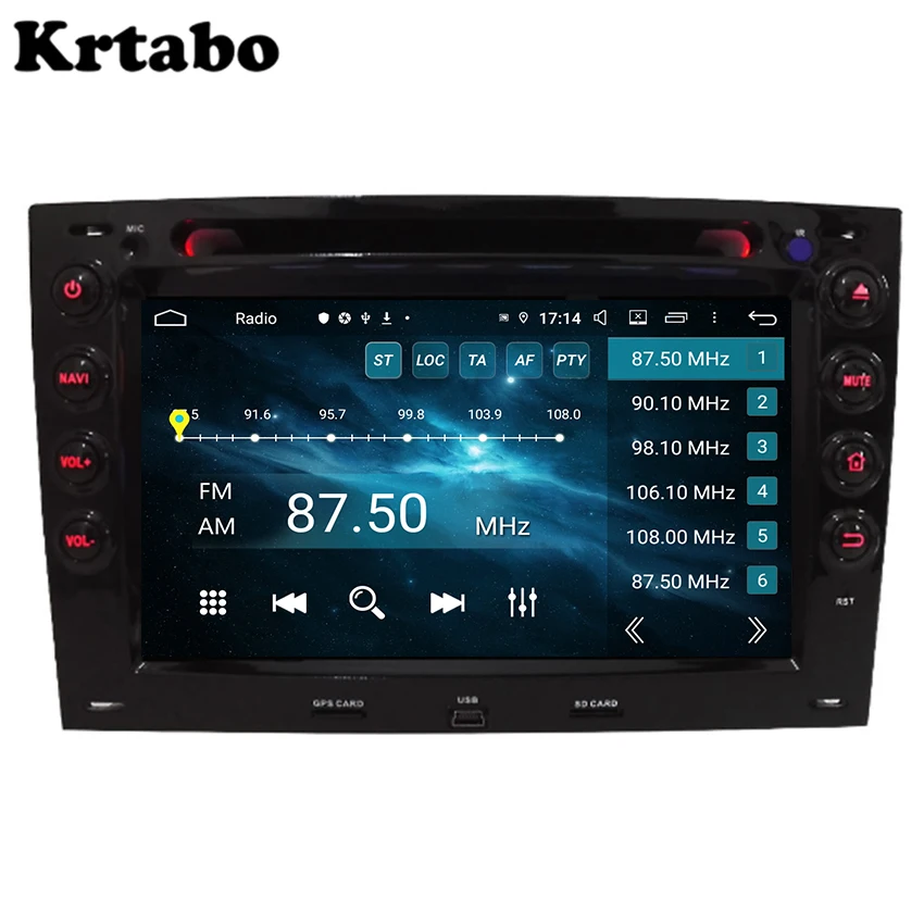 Автомобильный мультимедийный плеер на Android Восьмиядерный 4 Гб ОЗУ для Renault Megane 2 2002