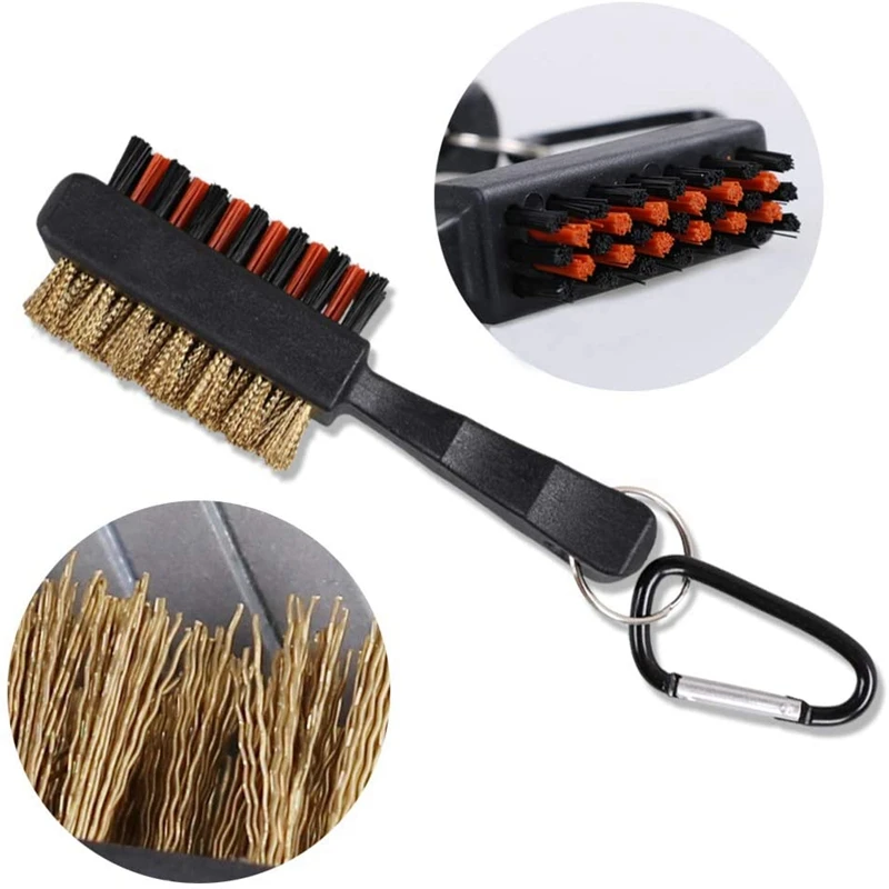 

5Pcs Golf Club Brush Groove Cleaner Dual Sided Cleaning Tools Lightweight Brushes for Golf Iron Balls Shoes