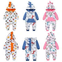 spring autumn newborn baby clothes dinosaur baby rompers cotton hoodie newborn girl fashion unicorn infant costume boys outfits