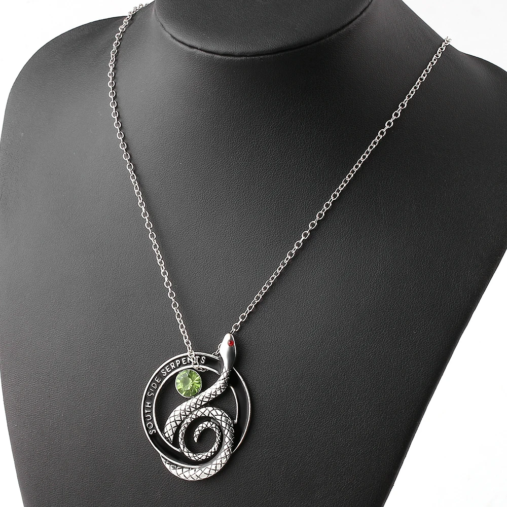 Vintage Snake Pendant Necklaces Movie Riverdale Southside Serpents Necklace Crystal Crown Metal Choker Jewelry For Women | Украшения и