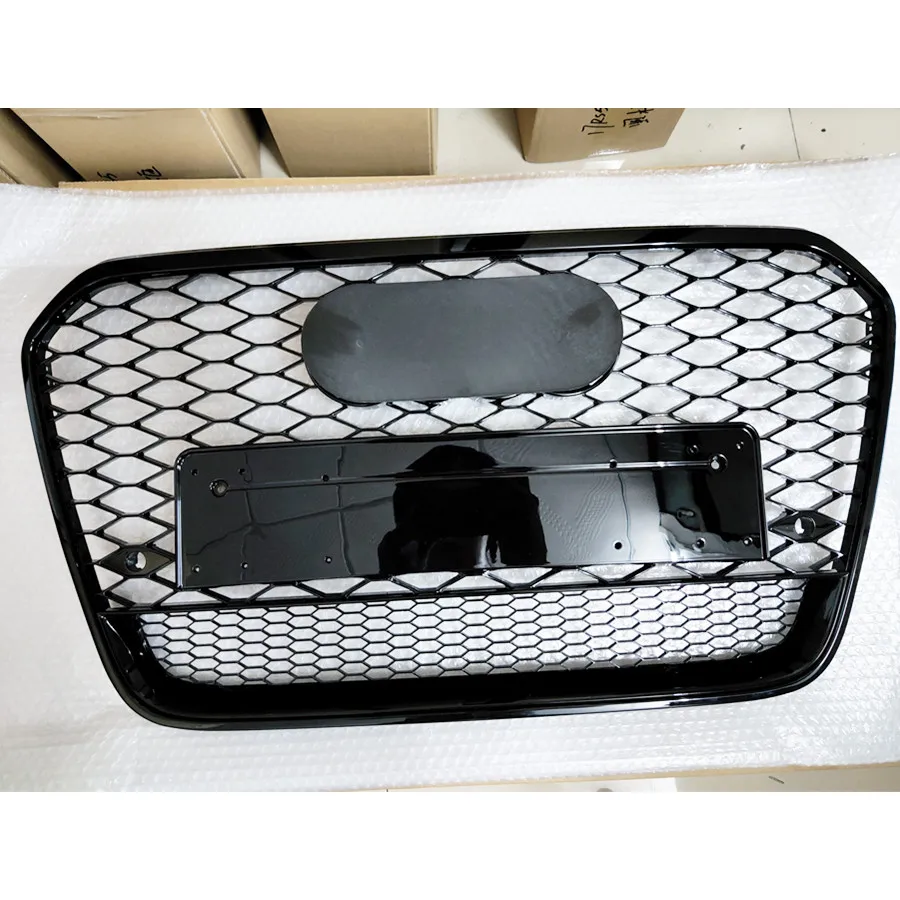 Для RS6 Стиль передняя Спортивная Шестигранная сетчатая сотовая бленда гриль