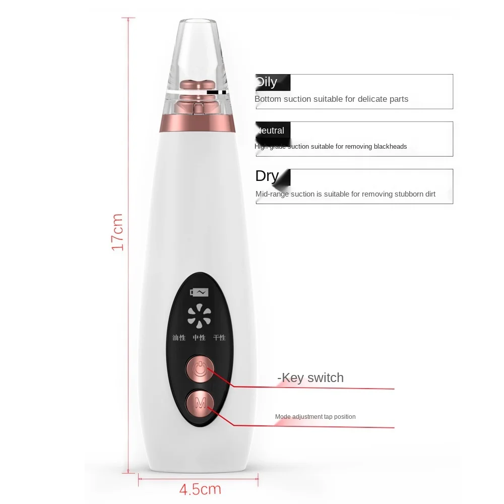 

Rechargeable Display Type Blackhead Suction Instrument Acne Blackhead Export Cleansing Instrument Household Facial Pore Cleaning