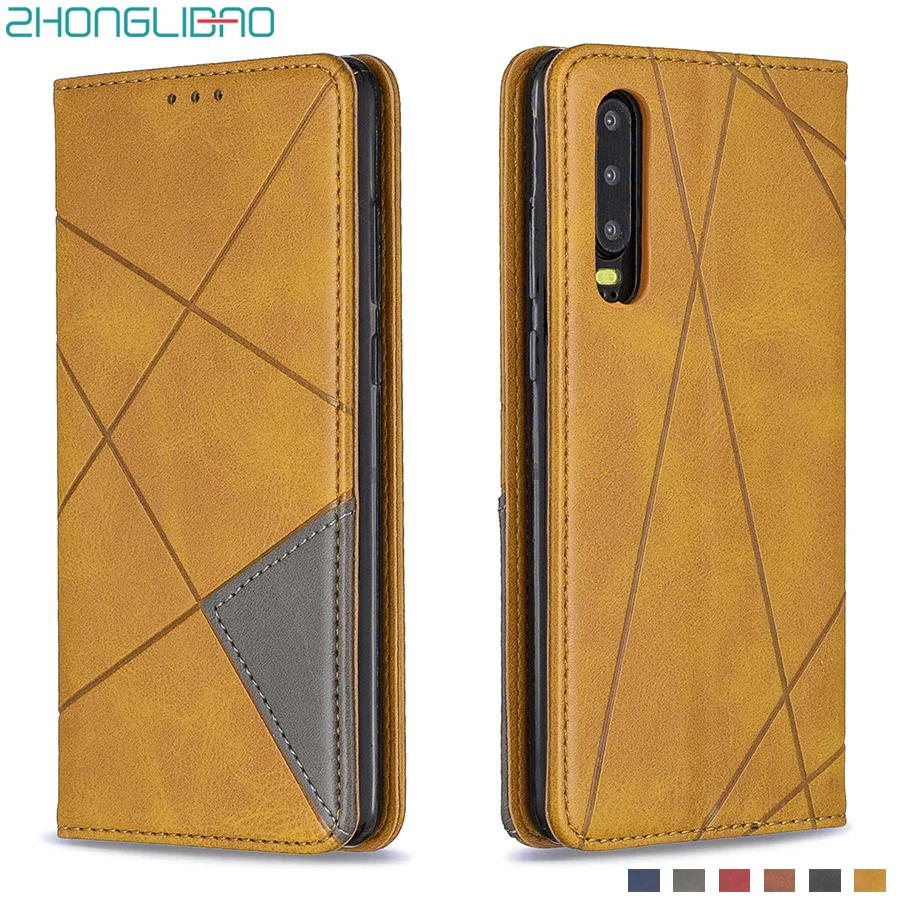 Магнитный кожаный флип чехол для Huawei P40 P30 P20 Mate 30 pro Lite Honor 9x Pro PSmart Z Plus Y5 Y6 Y7 2019