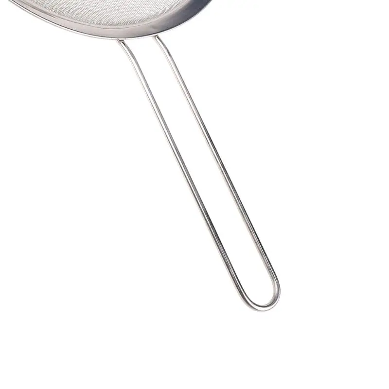 2021 New Stainless steel kitchen sieve fine mesh reinforced handle set of 4 sizes 8/12 /18/20cm |