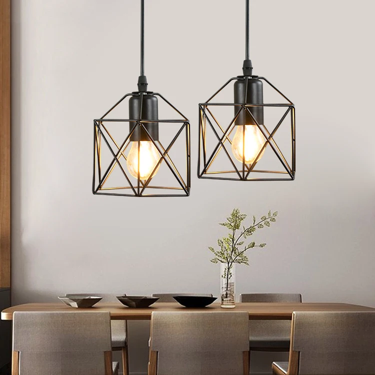 Современные скандинавские подвесные светильники Железный минималистичный