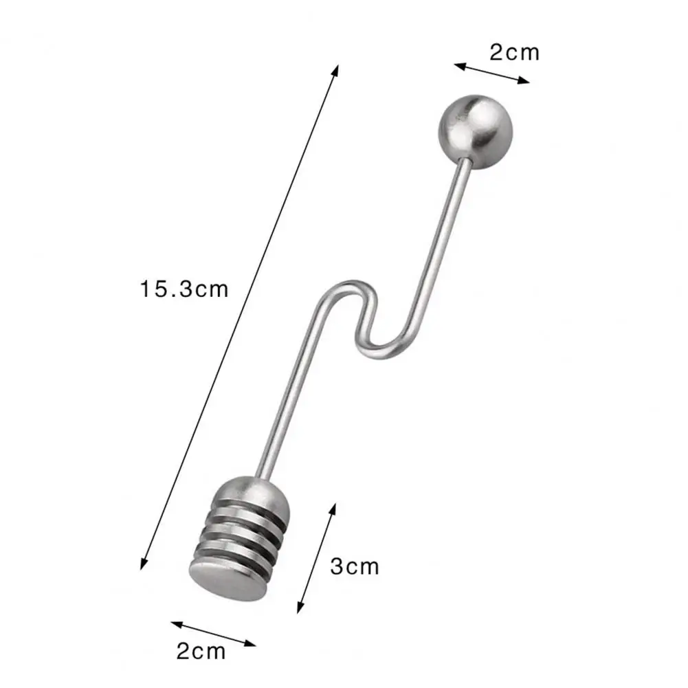 

Honey Wand Stirrer Multifunction Curve Handle With Round Bead Stainless Steel Anti Rust Honey Dipper Sticks Creative Honey Spoon